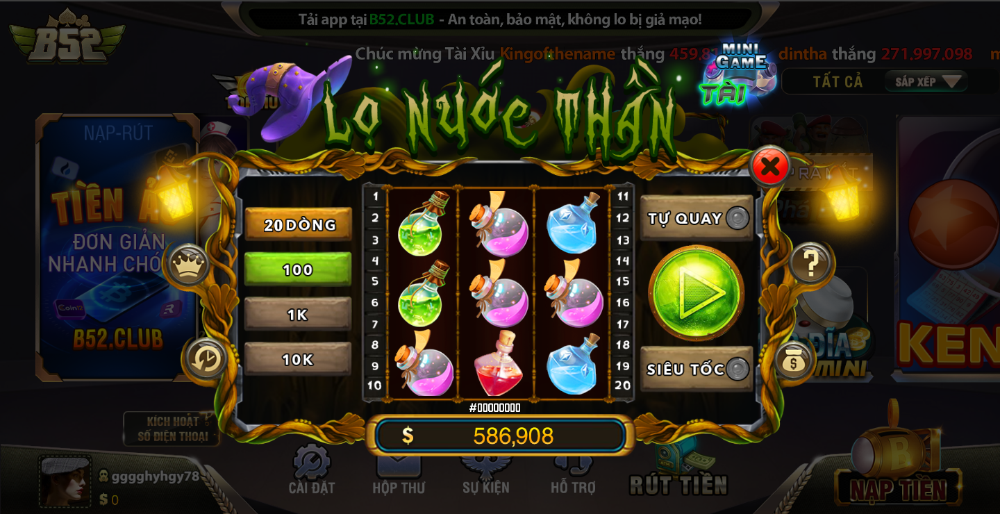 Top 10 Cổng Game Nổ Hũ Uy Tín Nhất Hiện Nay 3 Trải nghiệm slot game Lọ Nước Thần tại cổng game nổ hũ B52 CLUB