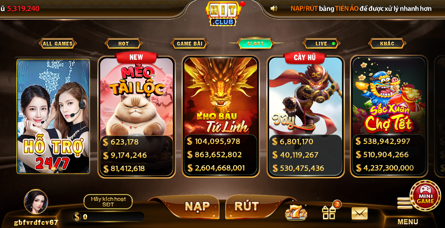 Top 10 Cổng Game Nổ Hũ Uy Tín Nhất Hiện Nay 6 HitClub - Top 10 cổng game nổ hũ uy tín